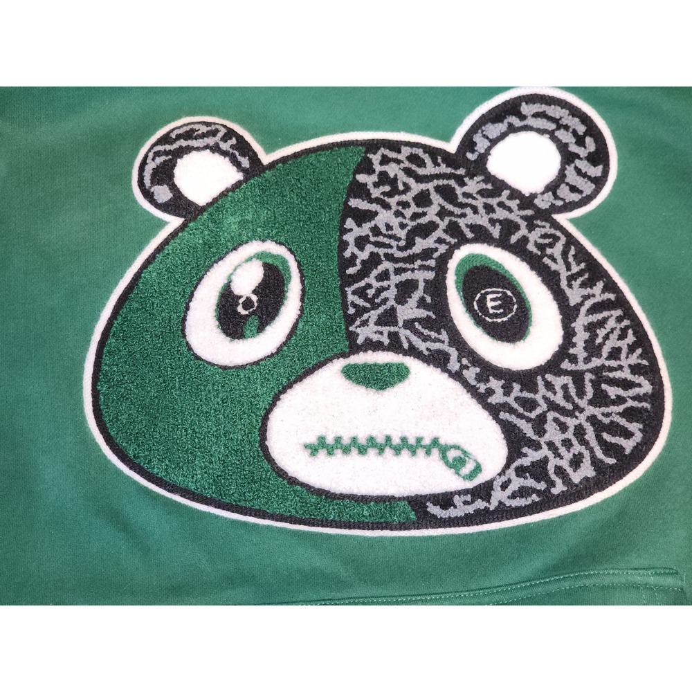 Effectus Clothing Mens Hoodie Size M Green Bear Graphic Hoodie Streetwear